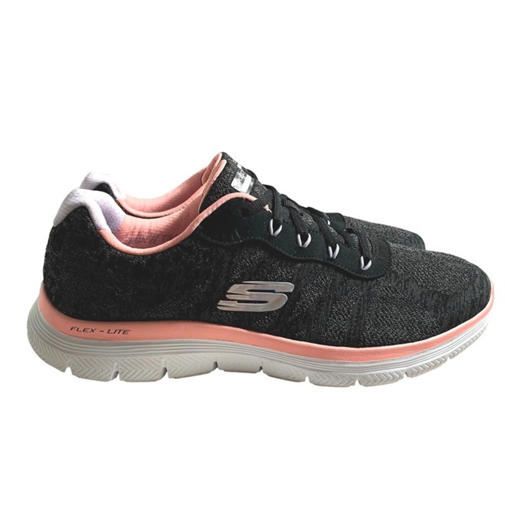 Skechers Sneakers Womens 10 Flex Appeal 4.0 Fresh Move Black Running Shoes